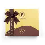 Carians Assorted Chocolate Gold Gift Box, Brown Ribbon