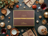 Carians Artisan Chocolate Brown Gift Box, Gold  Ribbon