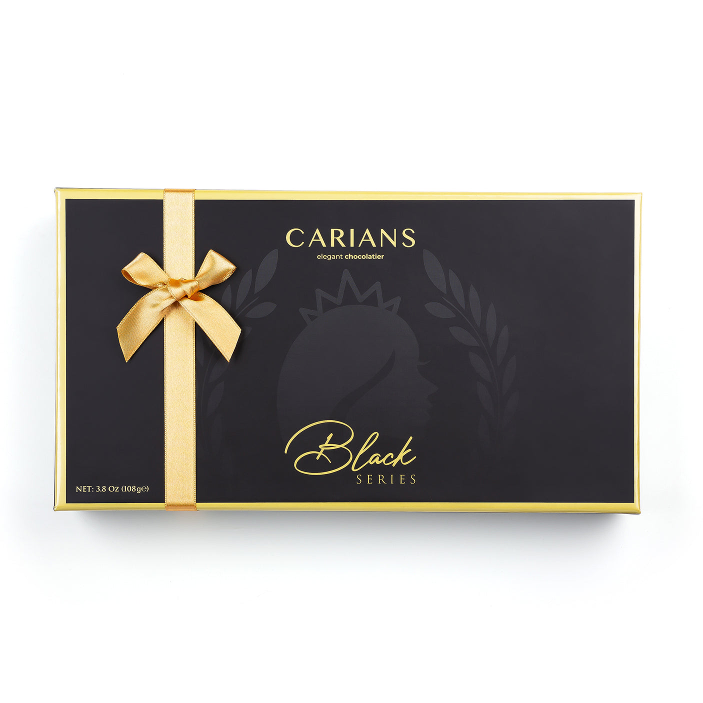 Carians Assorted Dark Chocolate Gift Basket in Dark Chocolate Varieties, Gold Ribbon