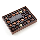 Carians Artisan Chocolate Brown Gift Box, Gold  Ribbon