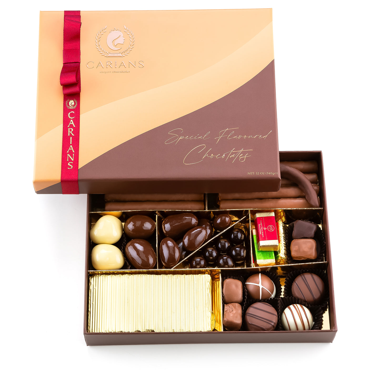 Carians Luxury Premium Chocolate Box - Royal Red Ribbon