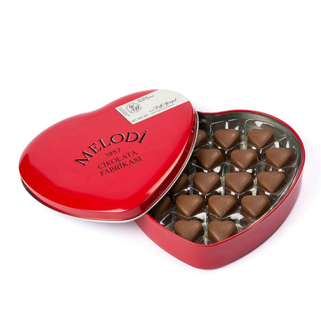 Valentine Heart Chocolate Red Metal Box