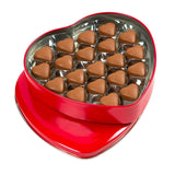 Valentine Heart Chocolate Red Metal Box